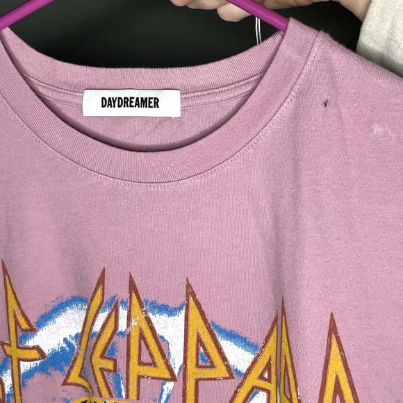 DAYDREAMER: DEF LEPPARD ADRENALIZE TOUR TEE in Pink Size Small NEW - Picture 5 of 8